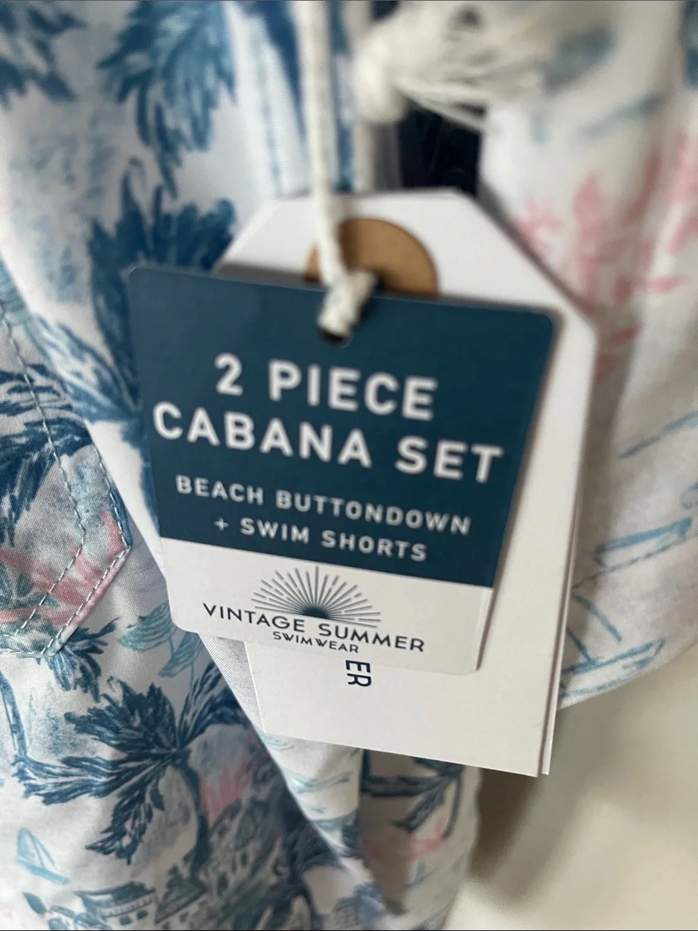 2 Piece Cabana Set - Beach Buttondown &  Swim Shorts